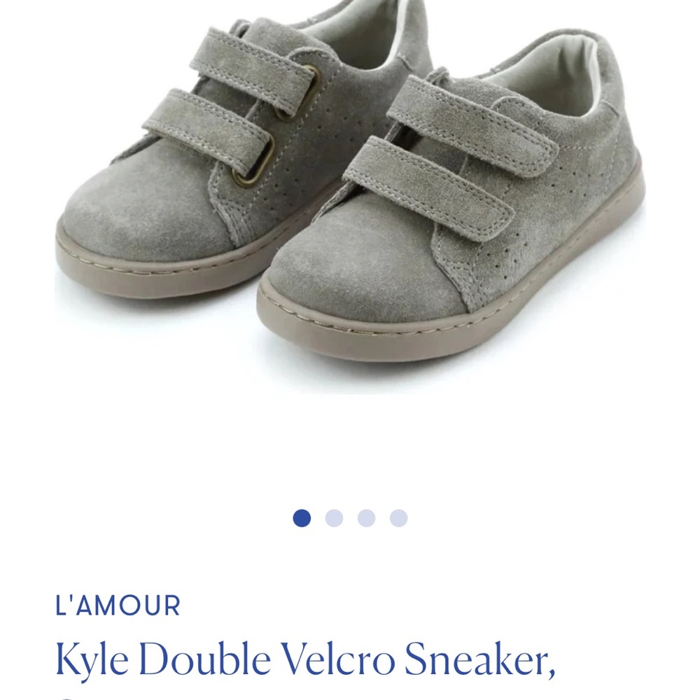 L'Amour Gray Double Velcro Sneakers